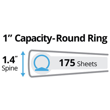 Avery + Amy Tangerine Designer Collection Binder, 1